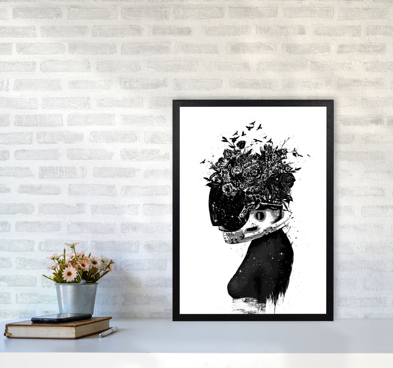 Hybrid Girl Art Print by Balaz Solti A2 White Frame