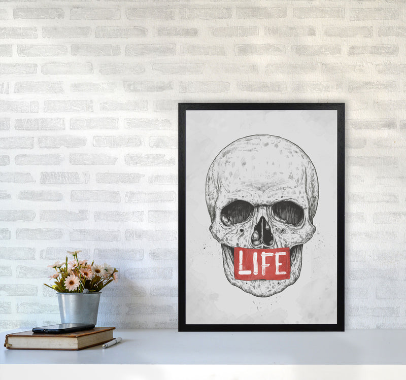 Skull Life Art Print by Balaz Solti A2 White Frame