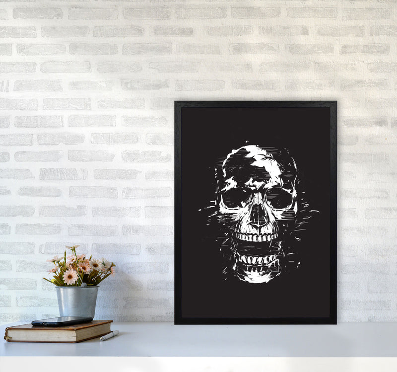 Scream Skull Black by Balaz Solti A2 White Frame