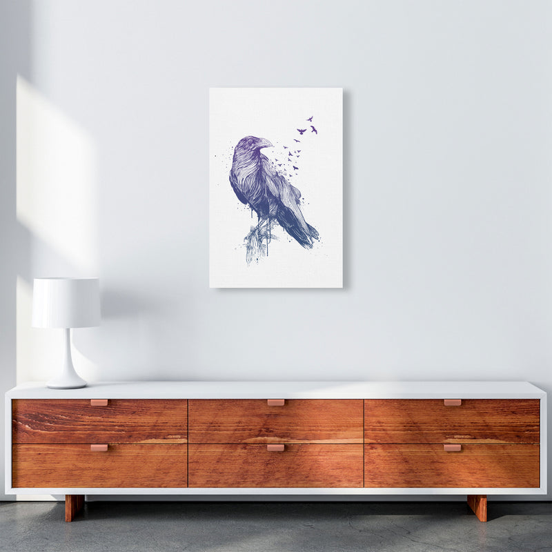 Born To Be Free Raven Animal Art Print by Balaz Solti A2 Canvas