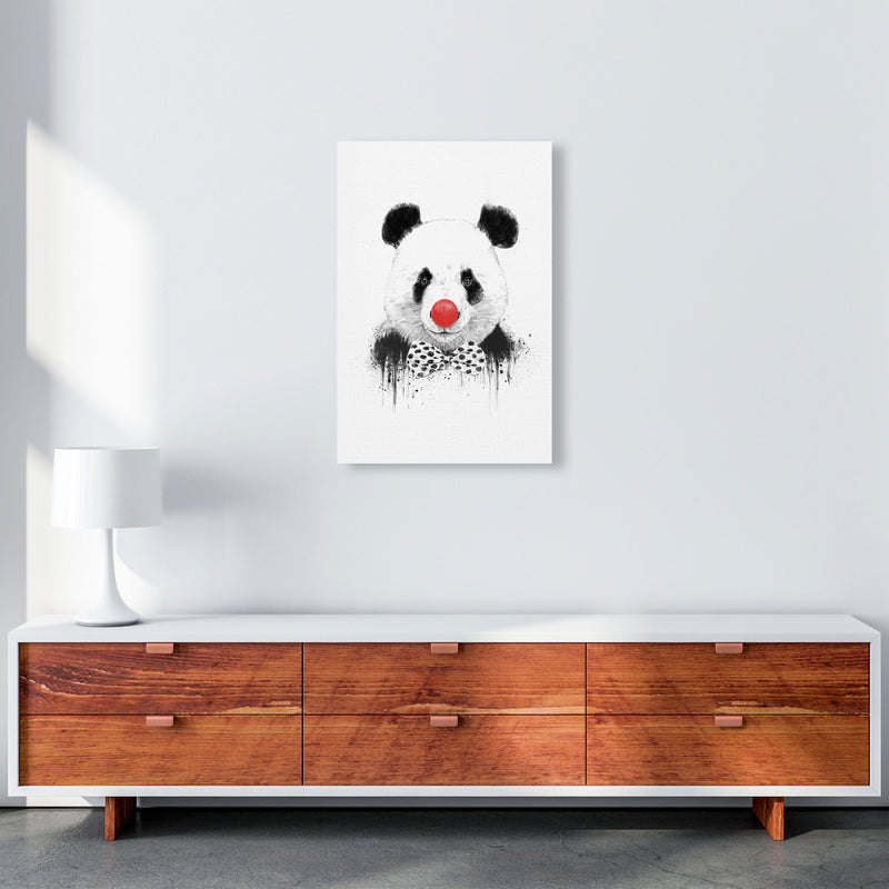 Clown Panda Animal Art Print by Balaz Solti A2 Canvas