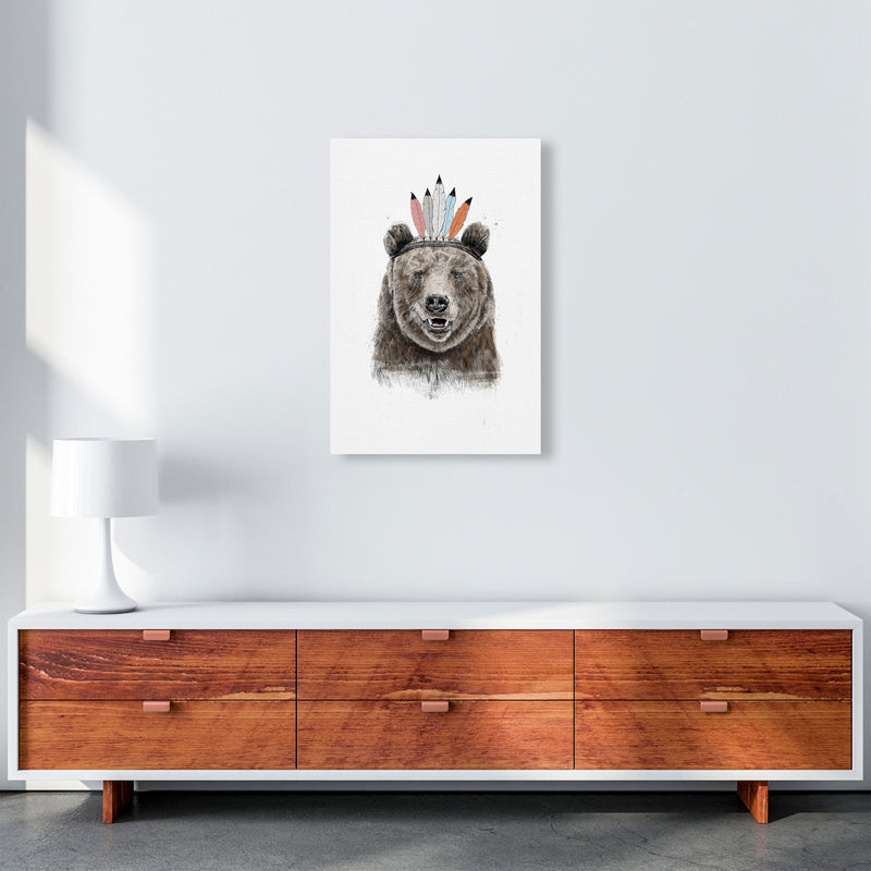 Festival Bear Animal Art Print by Balaz Solti A2 Canvas