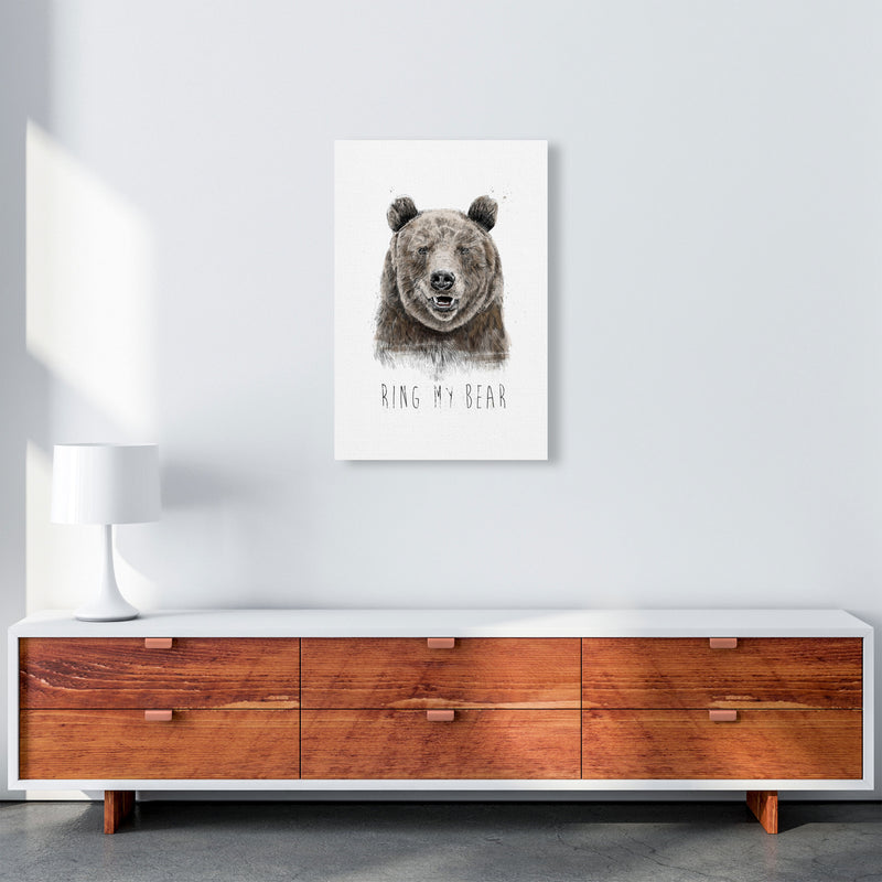 Ring My Bear Animal Art Print by Balaz Solti A2 Canvas