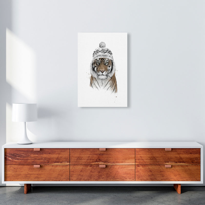 Siberian Tiger Animal Art Print by Balaz Solti A2 Canvas