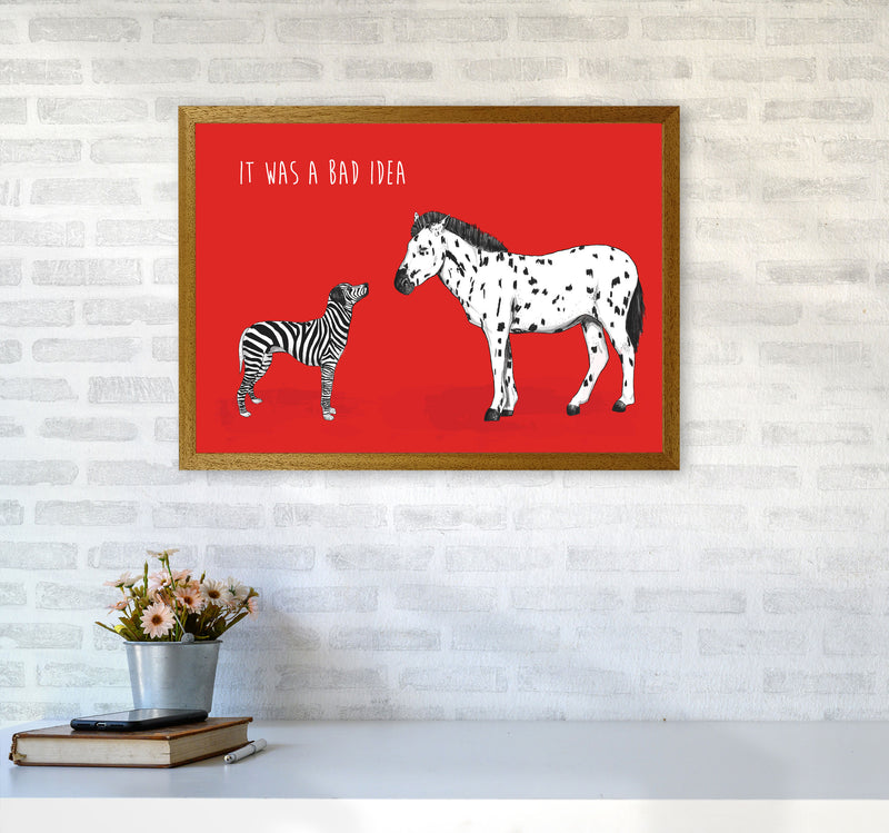 It Was A Bad Idea Humorous Animals Animal Art Print by Balaz Solti A2 Print Only