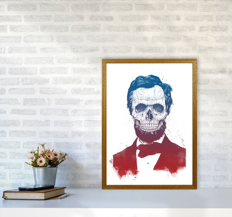 Dead Lincoln Skull Modern Art Print by Balaz Solti A2 Print Only