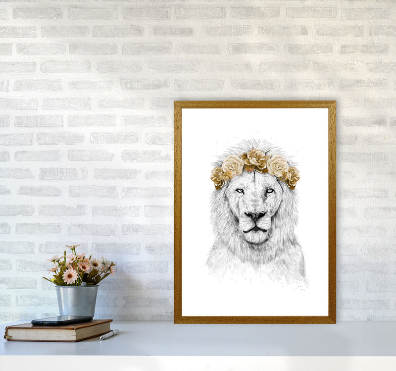 Festival Floral Lion II Animal Art Print by Balaz Solti A2 Print Only