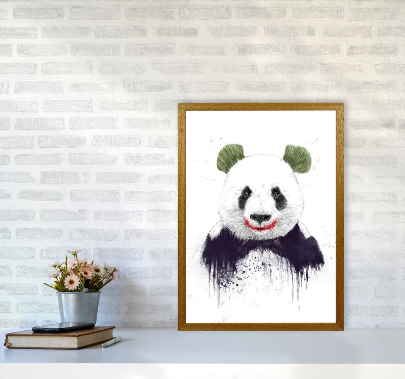 Jokerface Panda Animal Art Print by Balaz Solti A2 Print Only