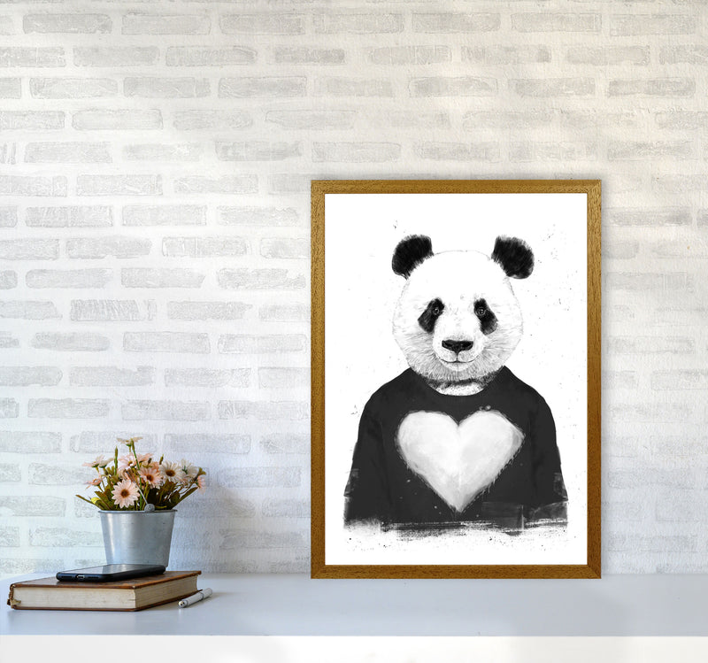 Lovely Panda Animal Art Print by Balaz Solti A2 Print Only