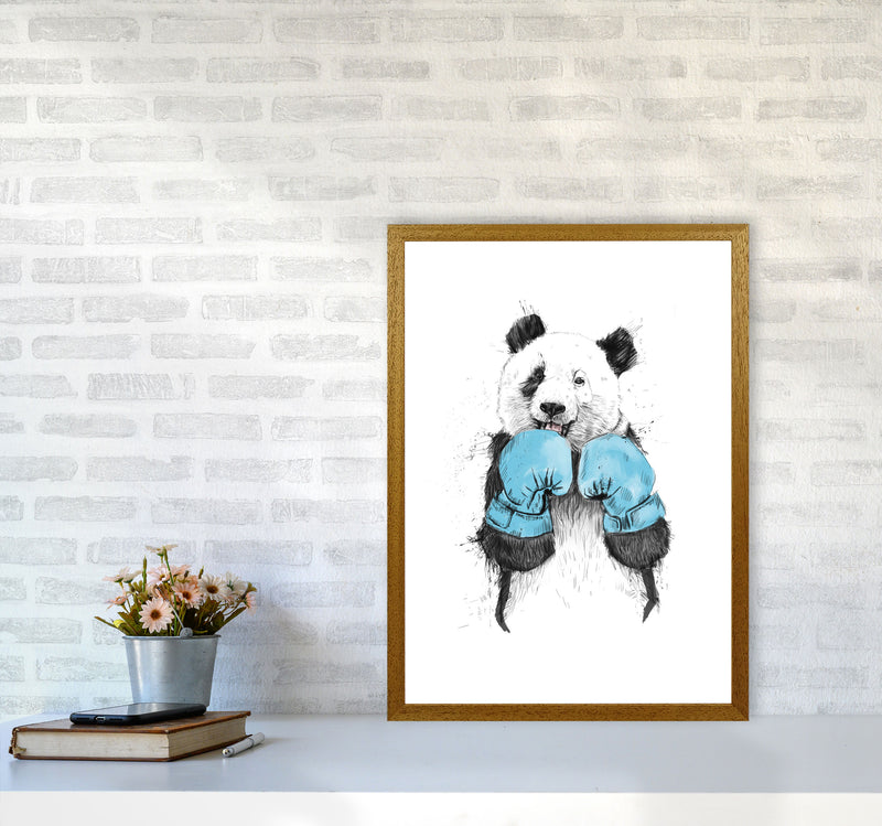 The Winner Boxing Panda Animal Art Print by Balaz Solti A2 Print Only