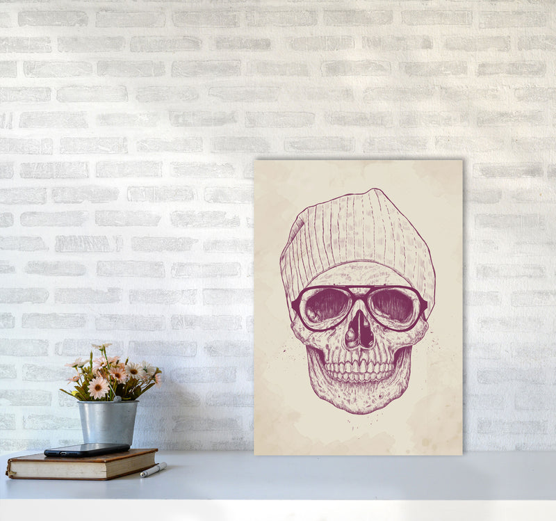 Cool Hipster Skull Gothic Art Print by Balaz Solti A2 Black Frame