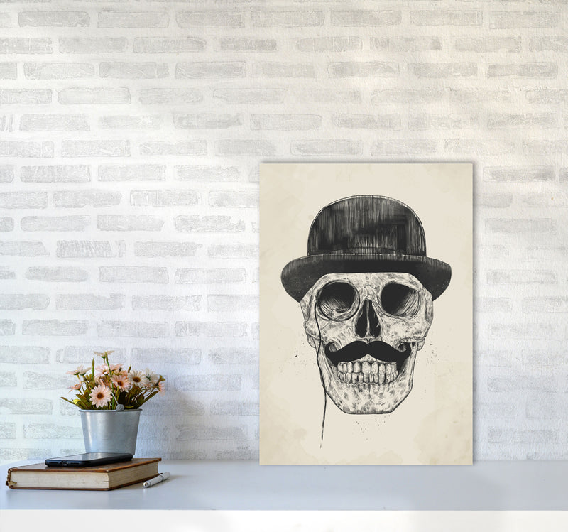 Gentlemen Never Die Skull Art Print by Balaz Solti A2 Black Frame