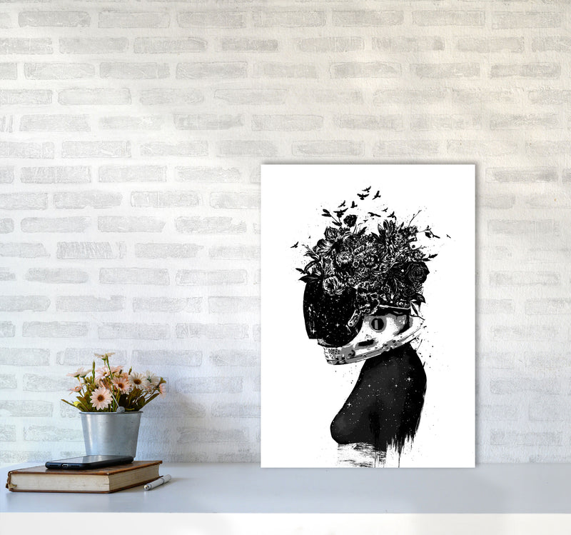 Hybrid Girl Art Print by Balaz Solti A2 Black Frame
