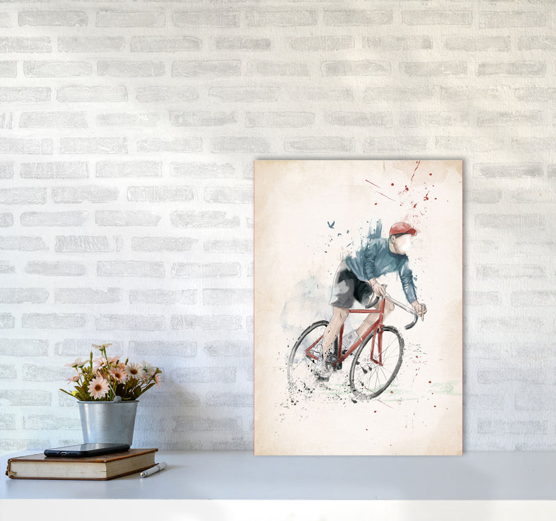 I Want To Ride My Bicycle Art Print by Balaz Solti A2 Black Frame