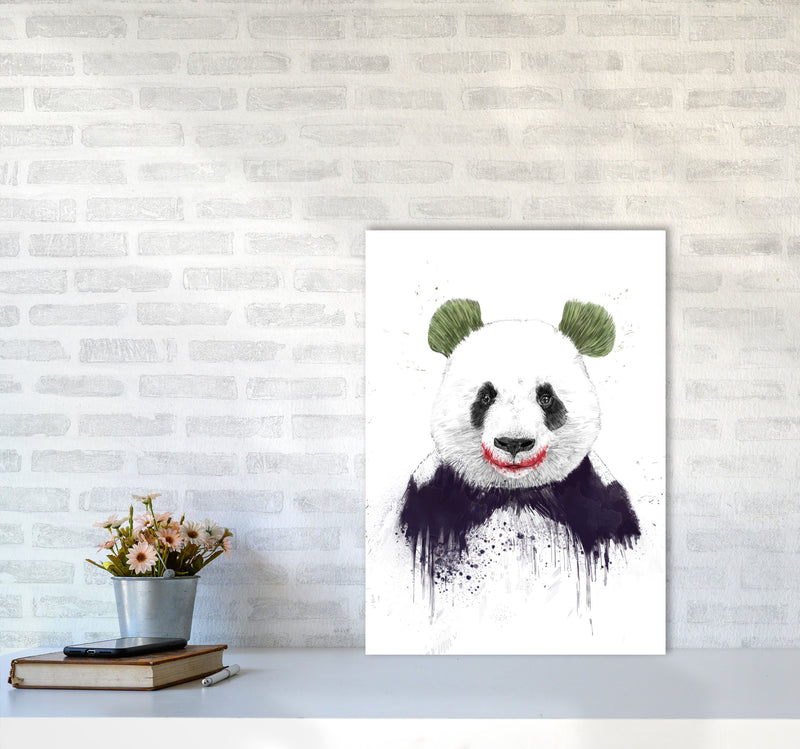 Jokerface Panda Animal Art Print by Balaz Solti A2 Black Frame