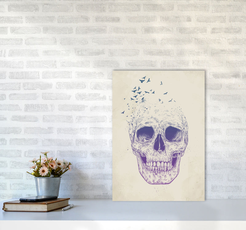 Let Them Fly Skull II Gothic Art Print by Balaz Solti A2 Black Frame