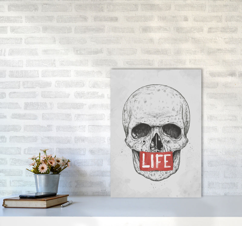 Skull Life Art Print by Balaz Solti A2 Black Frame