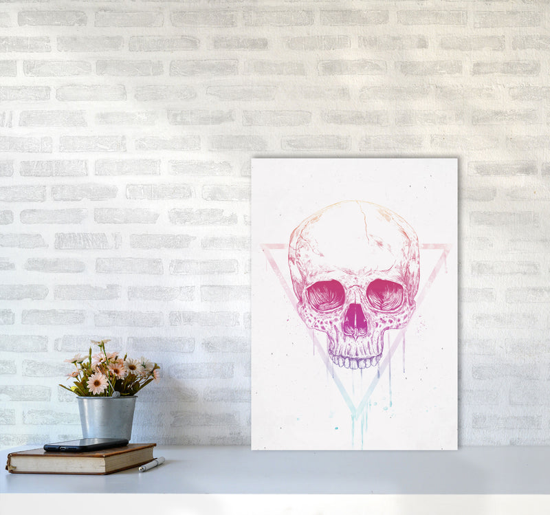 Skull In Triangle Art Print by Balaz Solti A2 Black Frame
