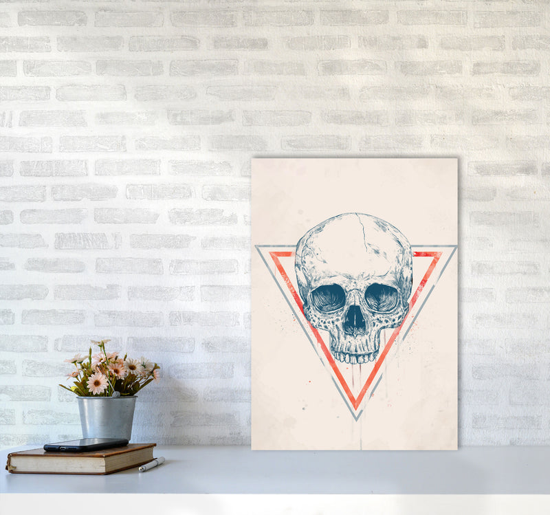 Skull In Triangles Art Print by Balaz Solti A2 Black Frame