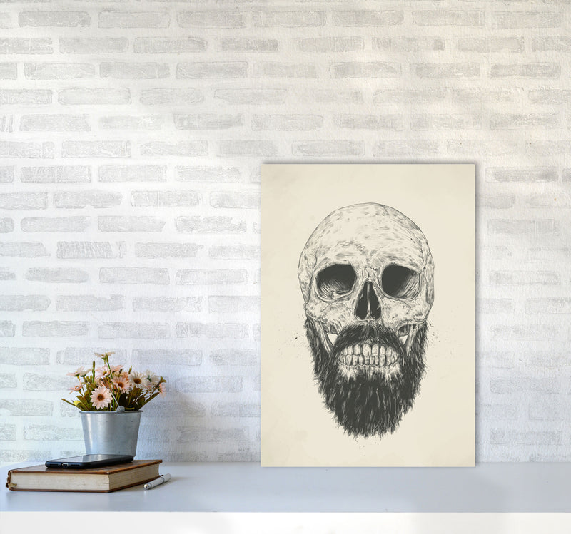 The Beards Not Dead Skull Art Print by Balaz Solti A2 Black Frame