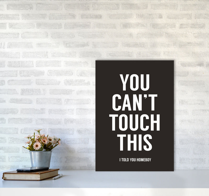 Can't Touch This Quote Art Print by Balaz Solti A2 Black Frame