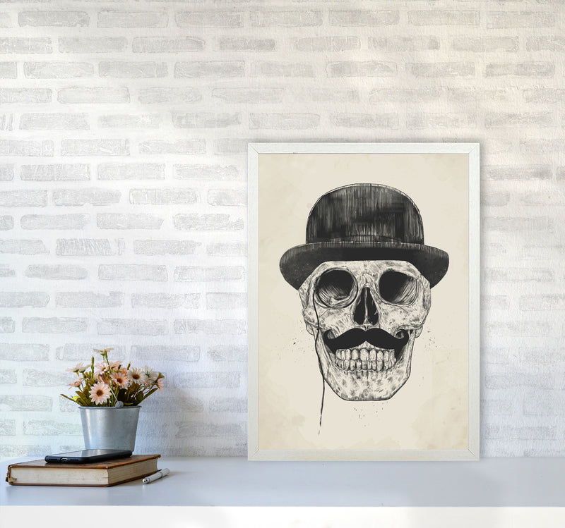 Gentlemen Never Die Skull Art Print by Balaz Solti A2 Oak Frame