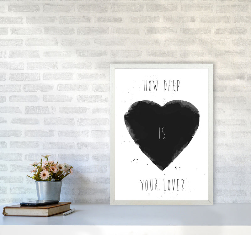How Deep Is Your Love? Art Print by Balaz Solti A2 Oak Frame