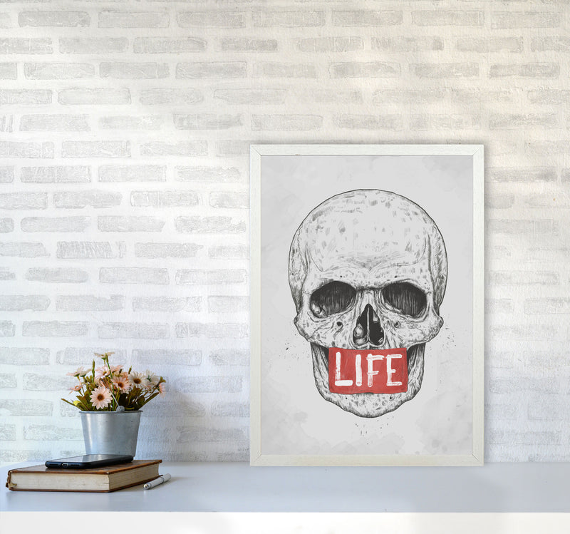 Skull Life Art Print by Balaz Solti A2 Oak Frame
