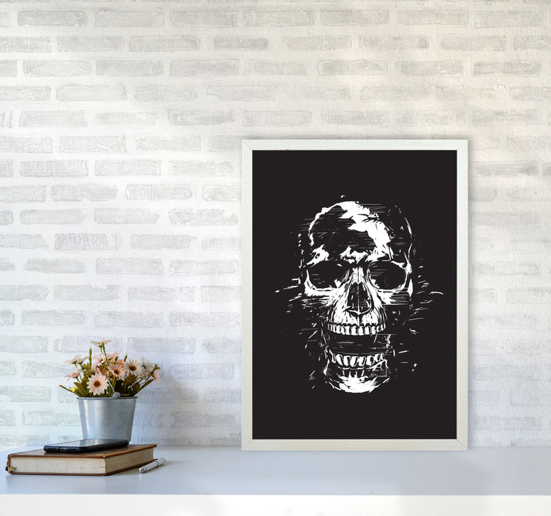 Scream Skull Black by Balaz Solti A2 Oak Frame
