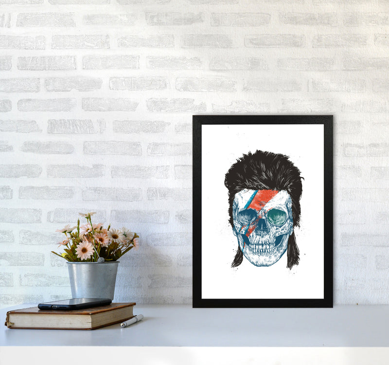 Bowie's Skull Gothic Art Print by Balaz Solti A3 White Frame