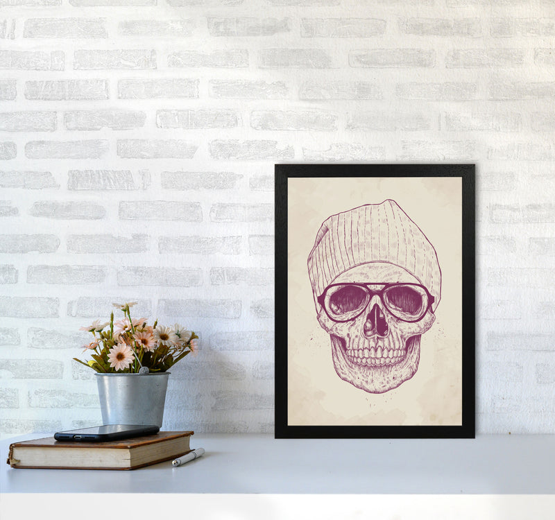 Cool Hipster Skull Gothic Art Print by Balaz Solti A3 White Frame