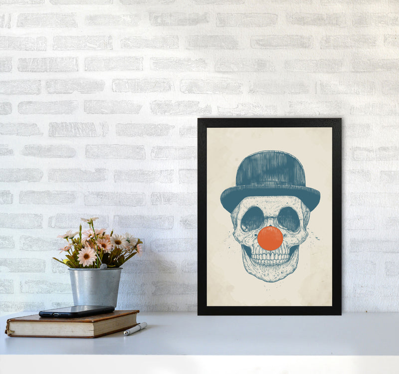 Dead Clown Skull Gothic Art Print by Balaz Solti A3 White Frame