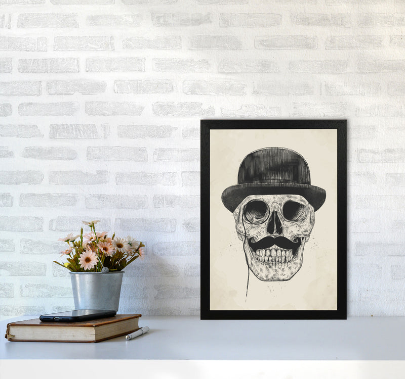 Gentlemen Never Die Skull Art Print by Balaz Solti A3 White Frame