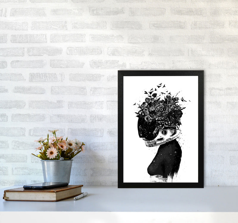 Hybrid Girl Art Print by Balaz Solti A3 White Frame
