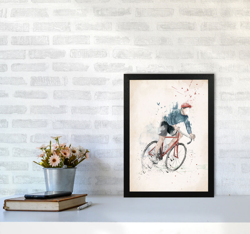 I Want To Ride My Bicycle Art Print by Balaz Solti A3 White Frame