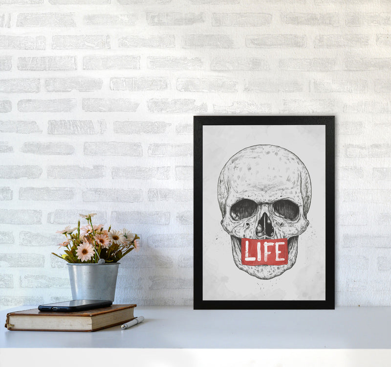 Skull Life Art Print by Balaz Solti A3 White Frame