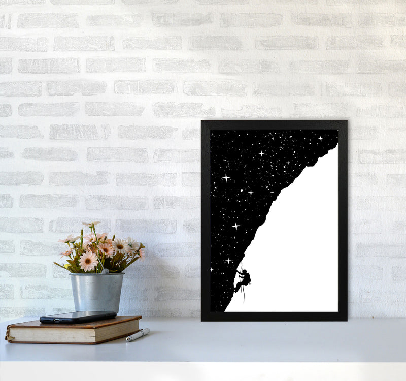 Night Climber B&W Art Print by Balaz Solti A3 White Frame