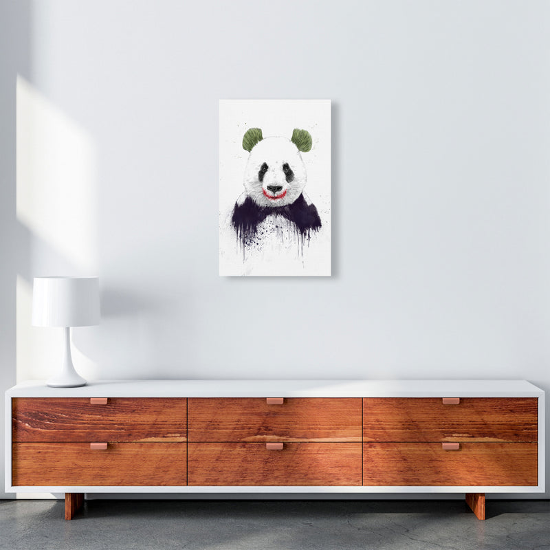 Jokerface Panda Animal Art Print by Balaz Solti A3 Canvas