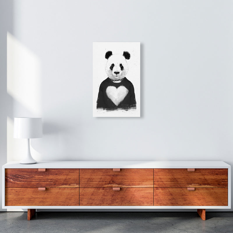 Lovely Panda Animal Art Print by Balaz Solti A3 Canvas