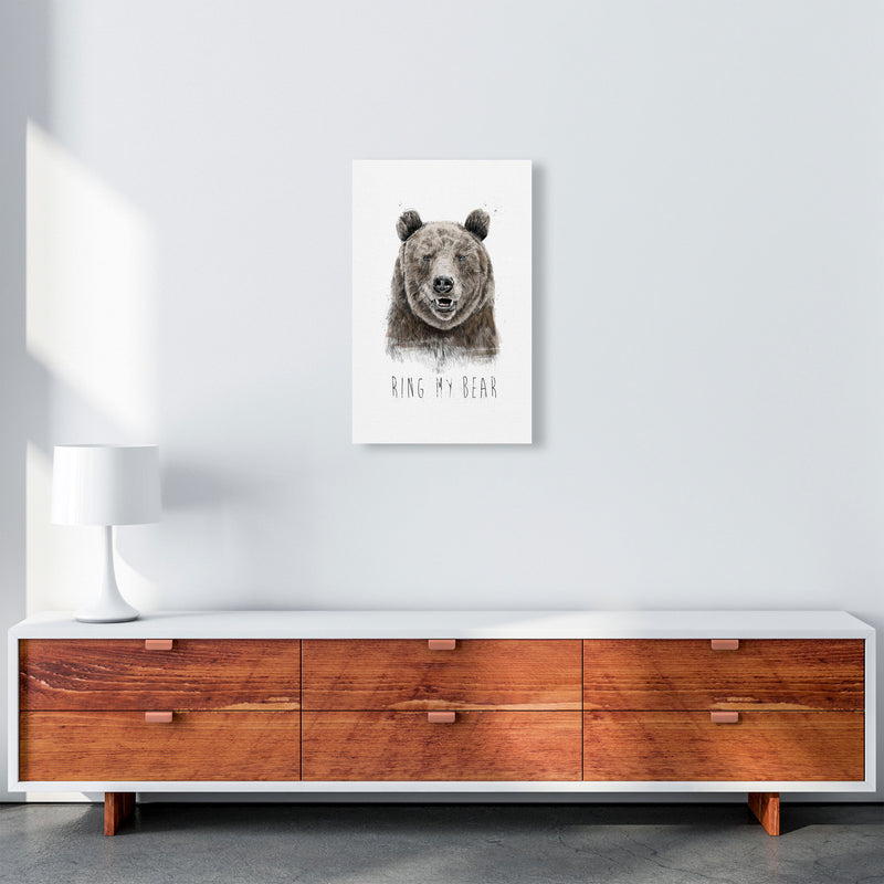 Ring My Bear Animal Art Print by Balaz Solti A3 Canvas