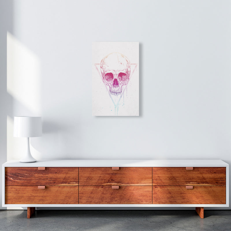 Skull In Triangle Art Print by Balaz Solti A3 Canvas
