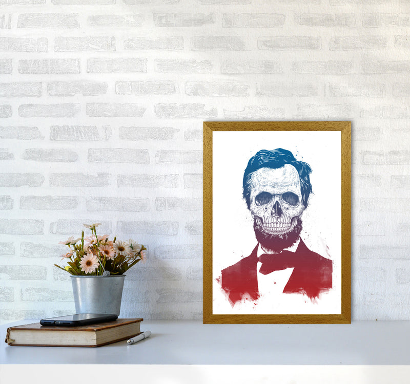 Dead Lincoln Skull Modern Art Print by Balaz Solti A3 Print Only