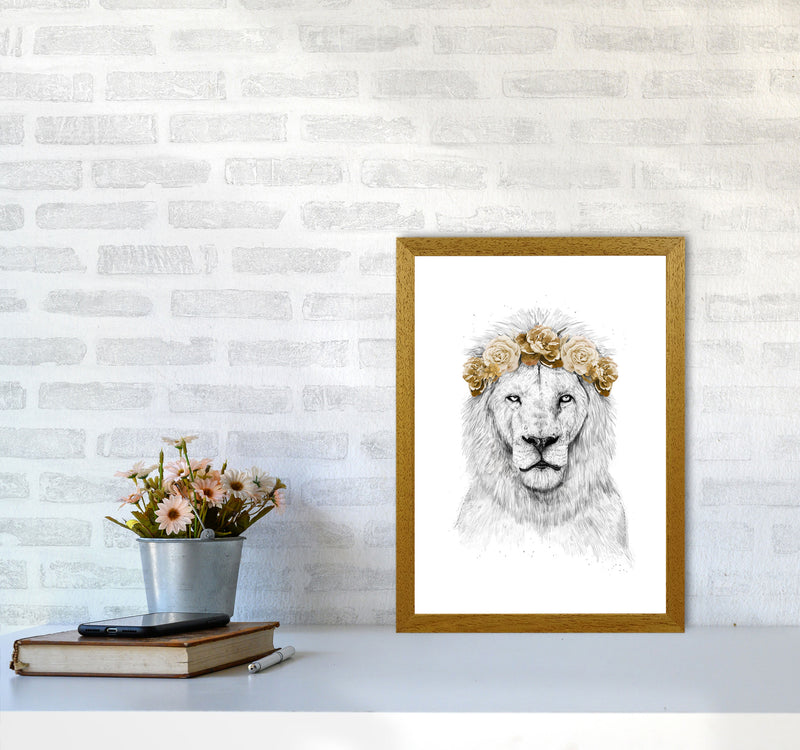 Festival Floral Lion II Animal Art Print by Balaz Solti A3 Print Only