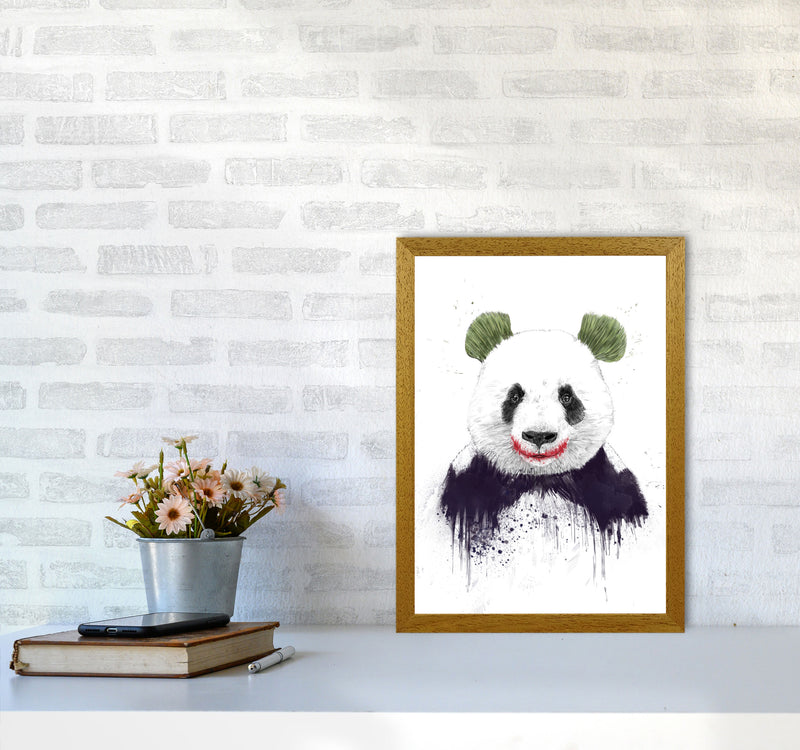 Jokerface Panda Animal Art Print by Balaz Solti A3 Print Only