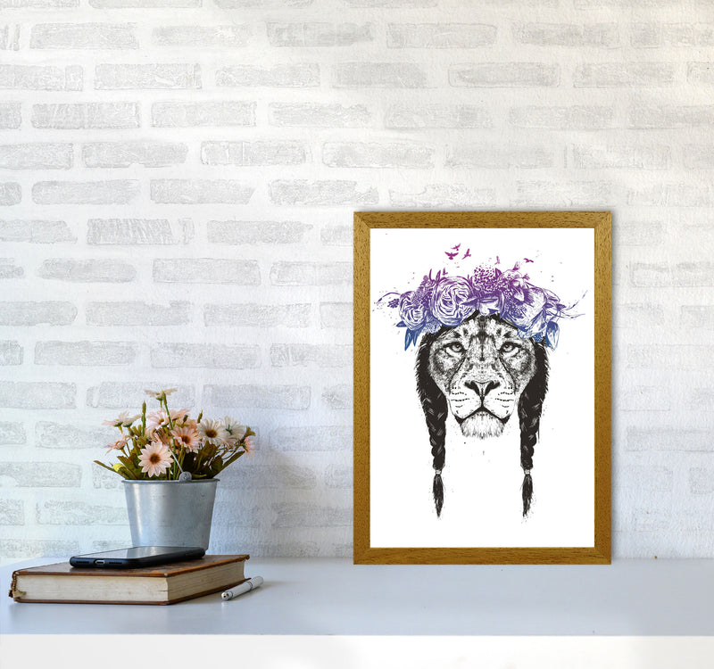 King Of Lions Animal Art Print by Balaz Solti A3 Print Only