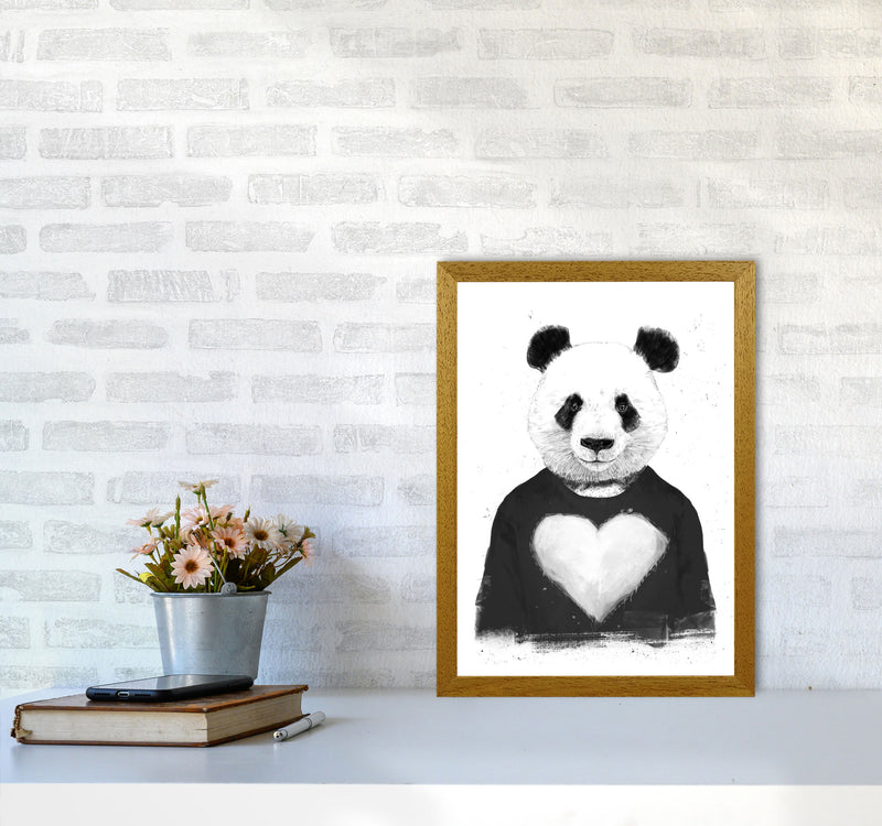 Lovely Panda Animal Art Print by Balaz Solti A3 Print Only