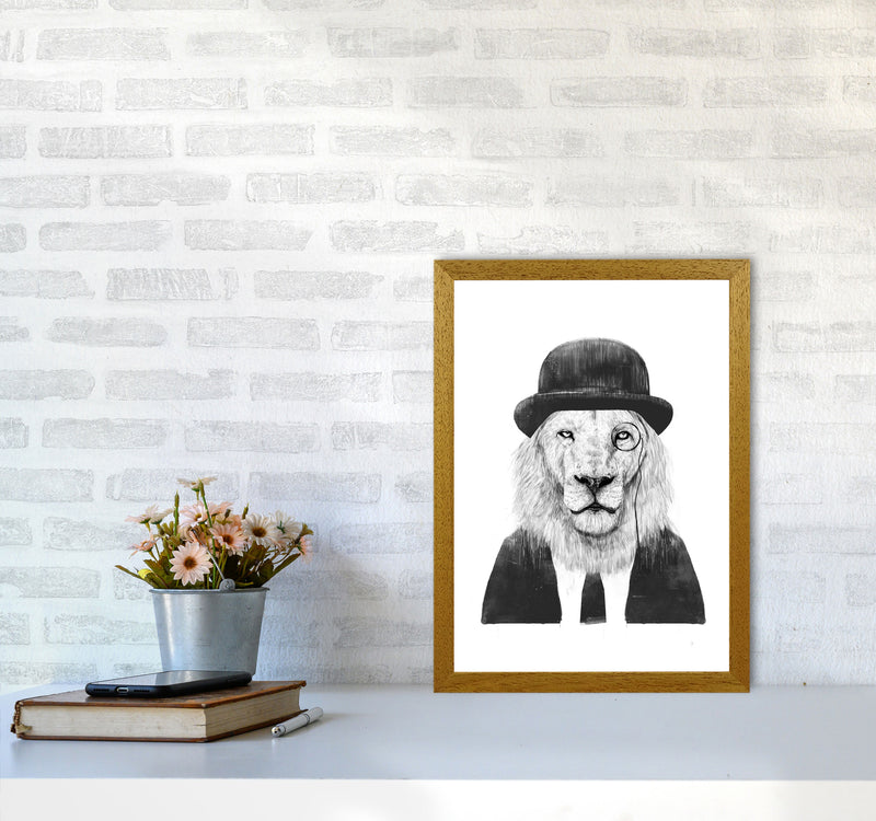Sir Lion Animal Art Print by Balaz Solti A3 Print Only