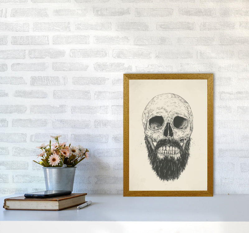 The Beards Not Dead Skull Art Print by Balaz Solti A3 Print Only