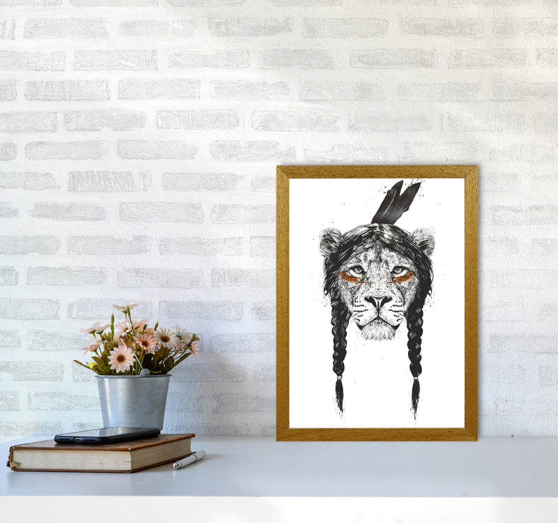 Warrior Lion Animal Art Print by Balaz Solti A3 Print Only