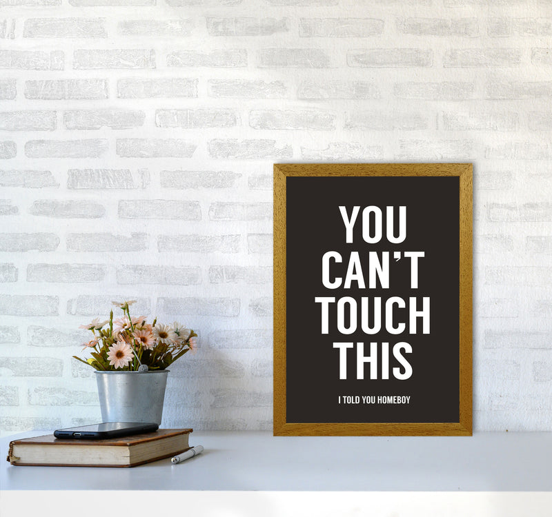 Can't Touch This Quote Art Print by Balaz Solti A3 Print Only